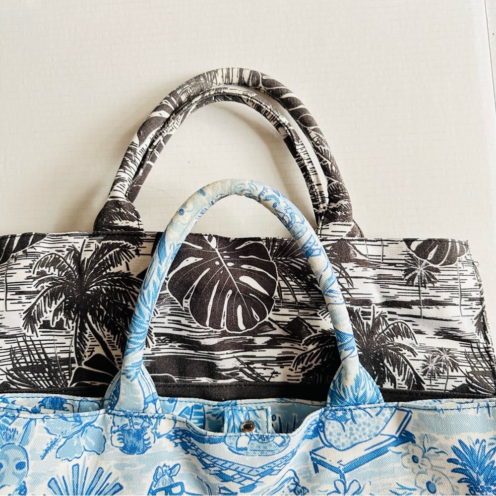 London Fog Beach Tote "Getaway" & “Beach” Summer Canvas Tote Bags - Picture 9 of 9